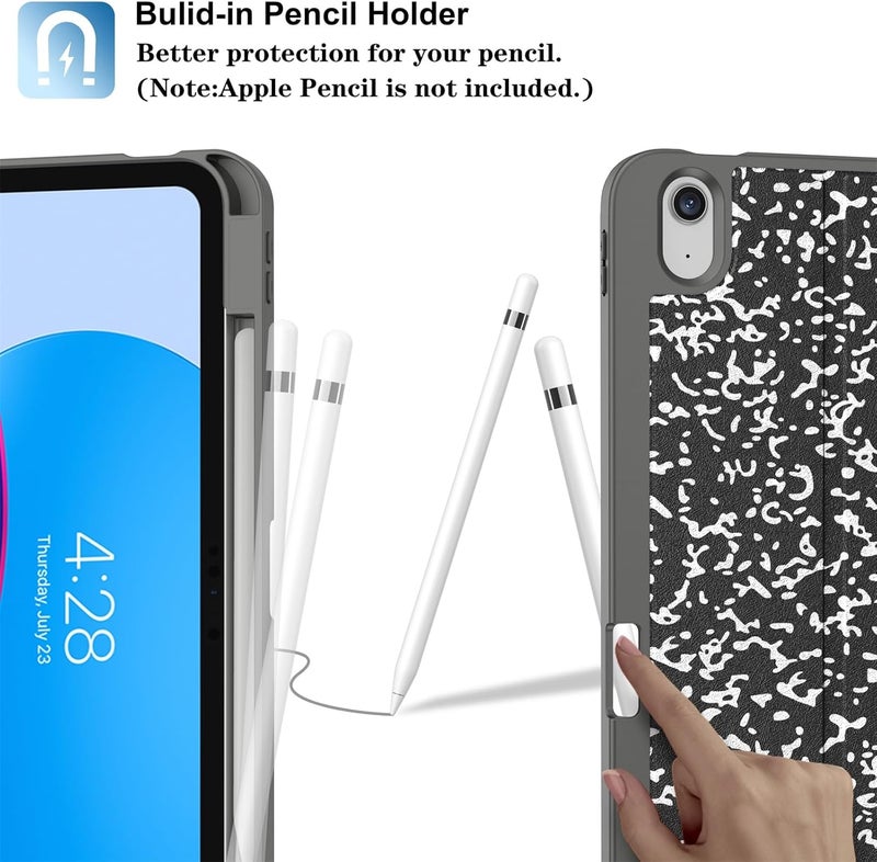 Supveco Case for iPad (A16) 11th Generation 11 inch (2025),iPad 10th Generation 10.9 inch (2022) with Pencil Holder-[Auto Wake/Sleep],Premium Folio Stand Case with Soft TPU Back Cover-New Book - Image 3